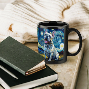 Starry Night White Frenchie Coffee Mug-Mug-French Bulldog, Home Decor, Mugs-ONE SIZE-Black-7