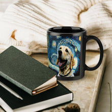 Load image into Gallery viewer, Starry Night Yellow Labrador Coffee Mug-Mug-Home Decor, Labrador, Mugs-ONE SIZE-Black-6