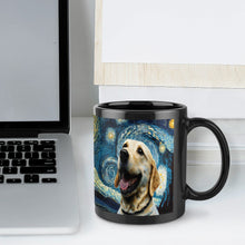 Load image into Gallery viewer, Starry Night Yellow Labrador Coffee Mug-Mug-Home Decor, Labrador, Mugs-ONE SIZE-Black-7