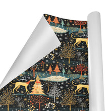 Load image into Gallery viewer, Starry Winter Walk Greyhound / Whippet Christmas Gift Wrapping Paper - 2 Rolls-Christmas Ornament-Christmas,Greyhound,Wrapping Paper-2