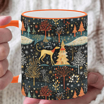 Starry Winter Walk Greyhound Whippet Christmas White8 One Size 360x