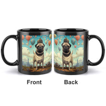 Load image into Gallery viewer, Steampunk Pug with Hot Air Balloons Coffee Mug-3