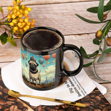 Load image into Gallery viewer, Steampunk Pug with Hot Air Balloons Coffee Mug-4
