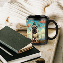 Load image into Gallery viewer, Steampunk Pug with Hot Air Balloons Coffee Mug-6