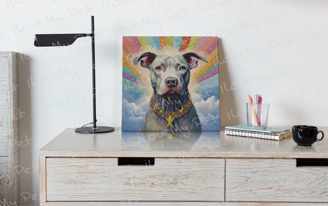 Stellar Sentinel Pit Bull Framed Wall Art Poster-Art-Dog Art, Home Decor, Pit Bull-2