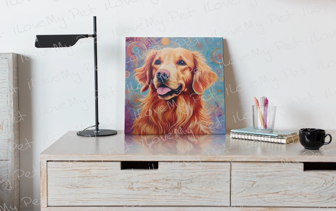 Stellar Spirit Golden Retriever Framed Wall Art Poster-Art-Dog Art, Golden Retriever, Home Decor, Poster-2