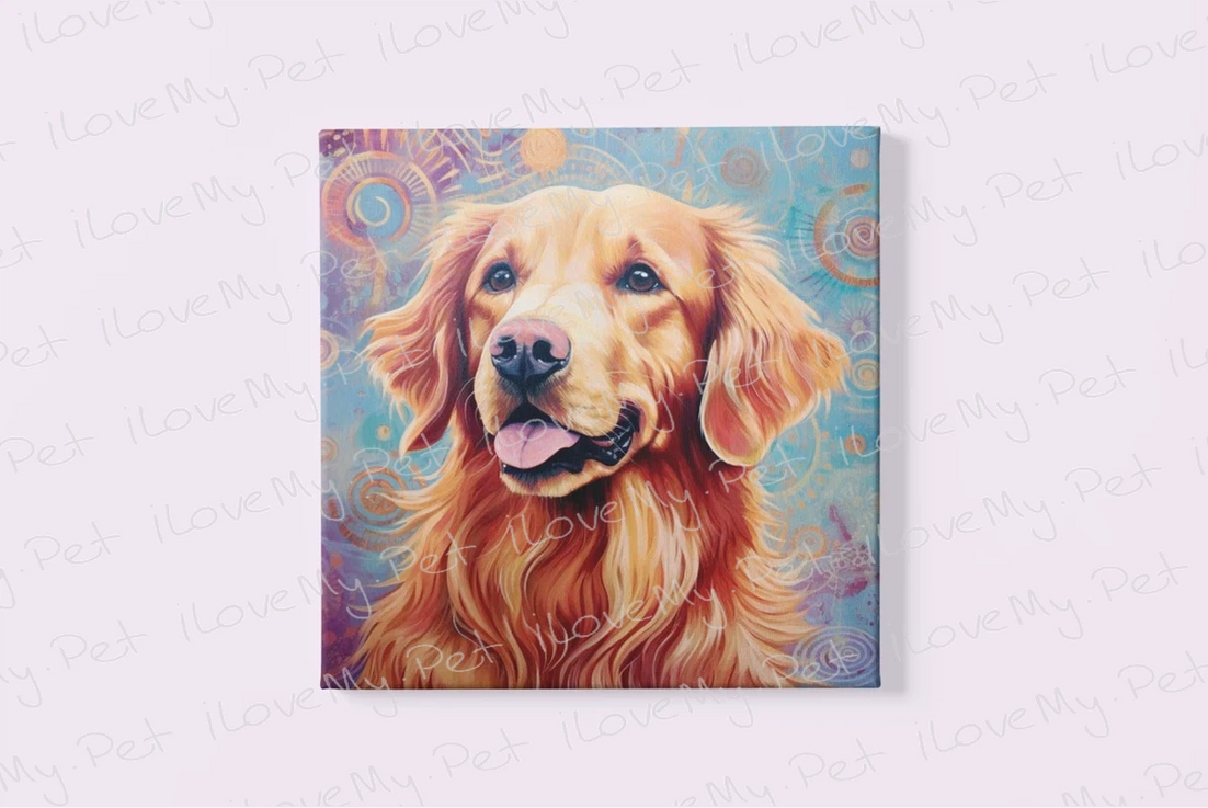 Stellar Spirit Golden Retriever Framed Wall Art Poster-Art-Dog Art, Golden Retriever, Home Decor, Poster-4