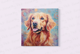 Stellar Spirit Golden Retriever Framed Wall Art Poster-Art-Dog Art, Golden Retriever, Home Decor, Poster-4