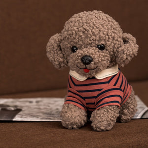 Striped Jacket Doodles Stuffed Animal Plush Toys-Stuffed Animals-Doodle, Home Decor, Labradoodle, Stuffed Animal-11
