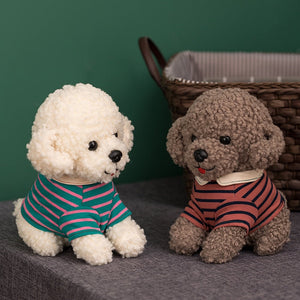Striped Jacket Doodles Stuffed Animal Plush Toys-Stuffed Animals-Doodle, Home Decor, Labradoodle, Stuffed Animal-4