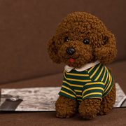 Striped Jacket Goldendoodle Stuffed Animal Plush Toy-Stuffed Animals-Goldendoodle, Home Decor, Stuffed Animal-4