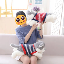 Load image into Gallery viewer, Striped Sweater Husky Stuffed Animal Plushies - Small to Giant Size-Stuffed Animals-Siberian Husky, Stuffed Animal-3