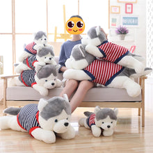 Load image into Gallery viewer, Striped Sweater Husky Stuffed Animal Plushies - Small to Giant Size-Stuffed Animals-Siberian Husky, Stuffed Animal-15