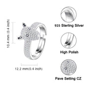 Studded Bull Terrier Silver RingDog Themed Jewellery