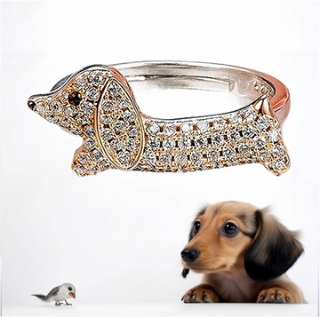 Long Haired Dachshund ring - sterling silver 925 - gift good for dog lovers and owners - Pet Jewelry - best friend jewelry - unisex