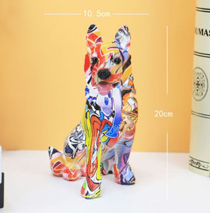 Stunning Australian Cattle Dog Design Multicolor Resin Statues-Home Decor-Australian Shepherd, Dogs, Home Decor, Statue-Blend A-2