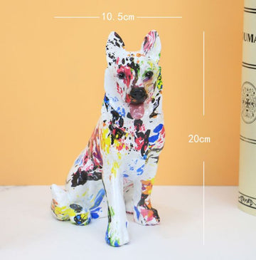 Stunning Australian Cattle Dog Design Multicolor Resin Statues-Home Decor-Australian Shepherd, Dogs, Home Decor, Statue-Blend B-3