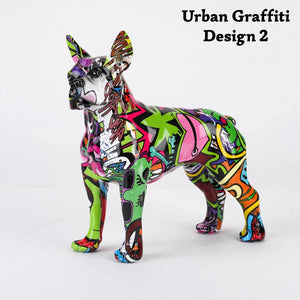 Stunning Boston Terrier Design Multicolor Resin Statues - 7 Colors-Home Decor-Boston Terrier, Dog Dad Gifts, Dog Mom Gifts, Home Decor, Statue-Urban Graffiti - Design 2-12