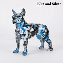 Load image into Gallery viewer, Stunning Boston Terrier Design Multicolor Resin Statues - 7 Colors-Home Decor-Boston Terrier, Dog Dad Gifts, Dog Mom Gifts, Home Decor, Statue-Blue and Silver-17