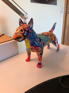 Stunning Bull Terrier Design Multicolor Resin Statue-Home Decor-Bull Terrier, Dogs, Home Decor, Statue-10