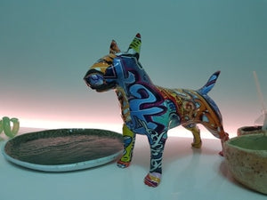 Stunning Bull Terrier Design Multicolor Resin Statue-Home Decor-Bull Terrier, Dogs, Home Decor, Statue-6