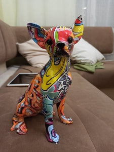 Stunning Chihuahua Design Multicolor Resin Statue-Home Decor-Chihuahua, Dogs, Home Decor, Statue-Chihuahua-3