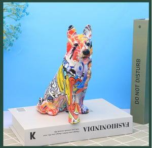 Stunning Husky Design Multicolor Resin Statues-Home Decor-Dogs, Home Decor, Siberian Husky, Statue-4