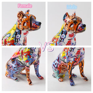 Stunning Staffordshire Bull Terrier Design Multicolor Resin Statues-Home Decor-Dogs, Home Decor, Staffordshire Bull Terrier, Statue-11