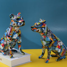 Load image into Gallery viewer, Stunning Staffordshire Bull Terrier Design Multicolor Resin Statues-Home Decor-Dogs, Home Decor, Staffordshire Bull Terrier, Statue-2