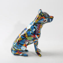 Load image into Gallery viewer, Stunning Staffordshire Bull Terrier Design Multicolor Resin Statues-Home Decor-Dogs, Home Decor, Staffordshire Bull Terrier, Statue-Blue-Normal Ears-4