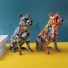 Load image into Gallery viewer, Stunning Staffordshire Bull Terrier Design Multicolor Resin Statues-Home Decor-Dogs, Home Decor, Staffordshire Bull Terrier, Statue-6