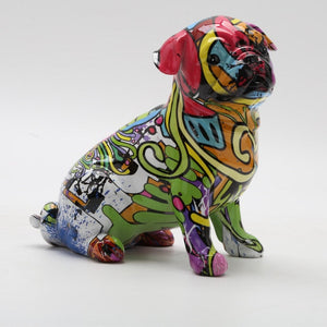 Image of a sitting pug statue