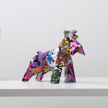 Load image into Gallery viewer, Image of a stunning multicolor scottie dog statue