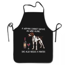 Load image into Gallery viewer, Wine and German Shorthair Pointer Love Apron-Accessories-Accessories,Apron,Dog Mom Gifts,German Pointer-2