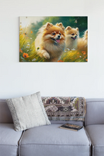 Load image into Gallery viewer, Sun-Dappled Forest Pomeranians Wall Art Poster-Art-Dog Art, Home Decor, Pomeranian, Poster-4