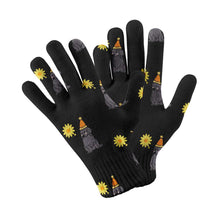 Load image into Gallery viewer, Sunflower Black Labrador Love Touch Screen Gloves-Accessories-Accessories, Black Labrador, Dog Dad Gifts, Dog Mom Gifts, Gloves, Labrador-Black-4