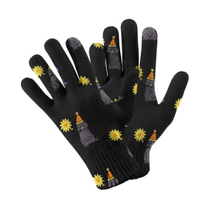 Sunflower Black Labrador Love Touch Screen Gloves-Accessories-Accessories, Black Labrador, Dog Dad Gifts, Dog Mom Gifts, Gloves, Labrador-Black-4