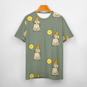 Sunflower Labrador Love All Over Print Women's Cotton T-Shirt - 4 Colors-Apparel-Apparel, Labrador, Shirt, T Shirt-10