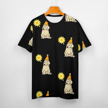Load image into Gallery viewer, Sunflower Labrador Love All Over Print Women&#39;s Cotton T-Shirt - 4 Colors-Apparel-Apparel, Labrador, Shirt, T Shirt-16