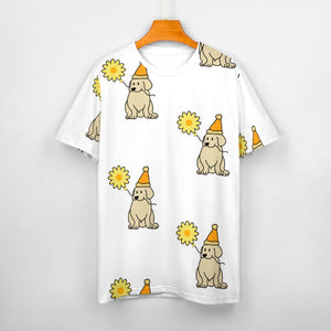 Sunflower Labrador Love All Over Print Women's Cotton T-Shirt - 4 Colors-Apparel-Apparel, Labrador, Shirt, T Shirt-17