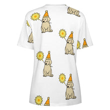 Load image into Gallery viewer, Sunflower Labrador Love All Over Print Women&#39;s Cotton T-Shirt - 4 Colors-Apparel-Apparel, Labrador, Shirt, T Shirt-2