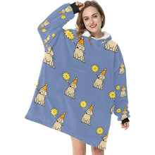Load image into Gallery viewer, Sunflower Labrador Love Blanket Hoodie for Women-Apparel-Apparel, Blankets-5
