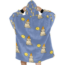 Load image into Gallery viewer, Sunflower Labrador Love Blanket Hoodie for Women-Apparel-Apparel, Blankets-8