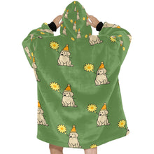 Load image into Gallery viewer, Sunflower Labrador Love Blanket Hoodie for Women-Apparel-Apparel, Blankets-11