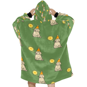 Sunflower Labrador Love Blanket Hoodie for Women-Apparel-Apparel, Blankets-11