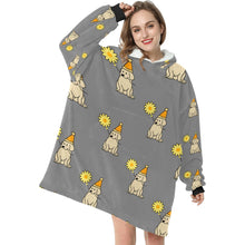 Load image into Gallery viewer, Sunflower Labrador Love Blanket Hoodie for Women-Apparel-Apparel, Blankets-14