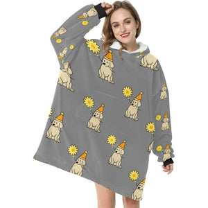 Sunflower Labrador Love Blanket Hoodie for Women-Apparel-Apparel, Blankets-14