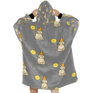 Sunflower Labrador Love Blanket Hoodie for Women-Apparel-Apparel, Blankets-12