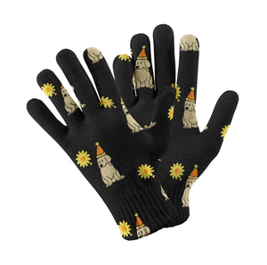 Sunflower Labrador Love Touch Screen Gloves-Accessories-Accessories, Dog Dad Gifts, Dog Mom Gifts, Gloves, Labrador-Black-2