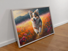 Sunset Serenity Corgi Wall Art Poster-Art-Corgi, Dog Art, Home Decor, Poster-2